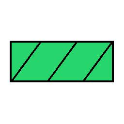 a green bar with two diagonal green stripes